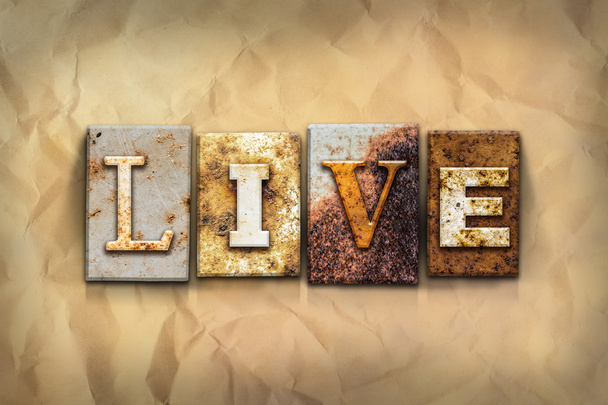 Live Concept Rusted Metal Type - Photo, Image