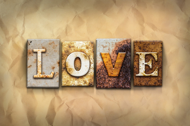 Love Concept Rusted Metal Type - Photo, Image