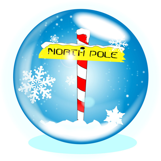 Polo Norte globo de invierno
 - Vector, Imagen