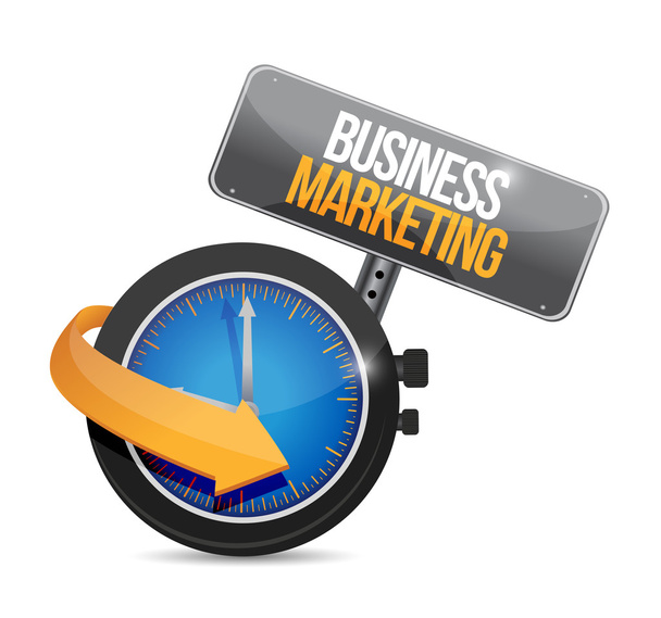 Ilustracja koncepcja biznesu marketingu czas znak - Zdjęcie, obraz