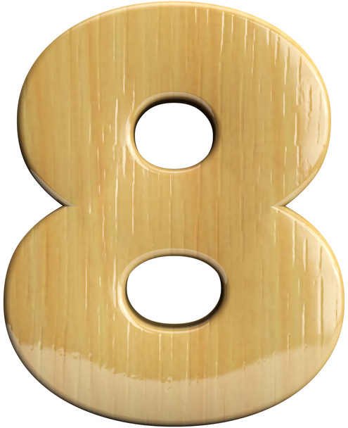 Número de madeira 8 - oito
 - Foto, Imagem