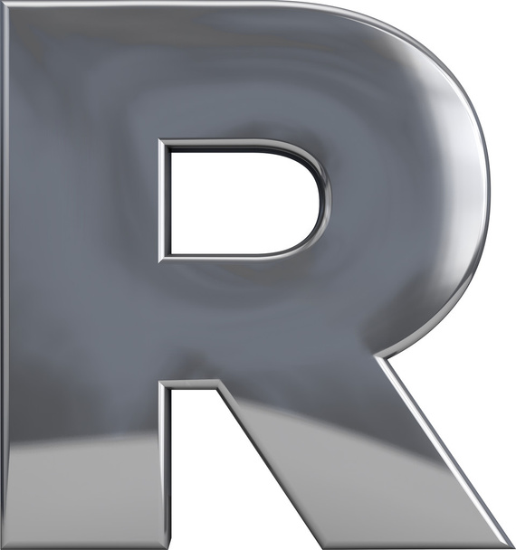 Letra de metal R
 - Foto, imagen