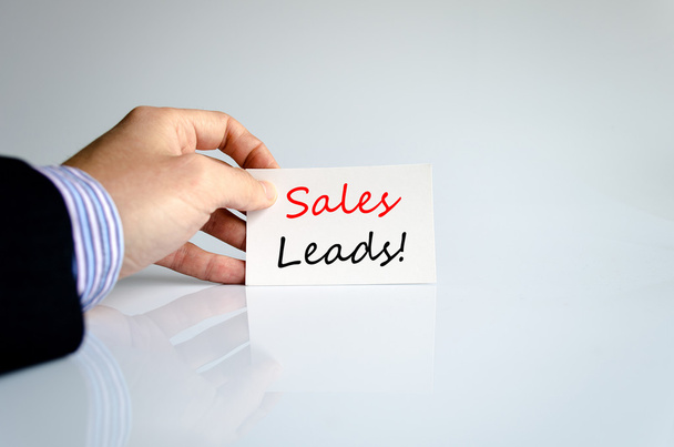 Sales leads Text Concept - Photo, Image