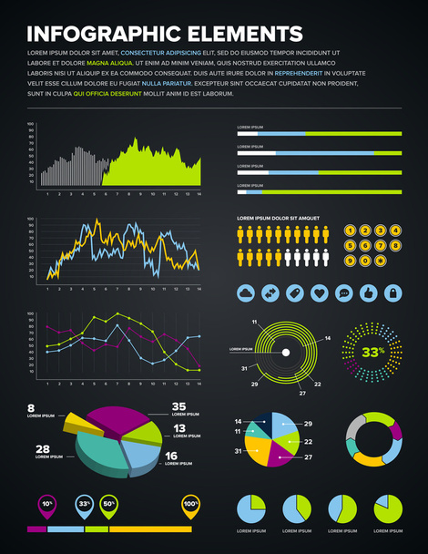Infographic design elements - Vektor, Bild