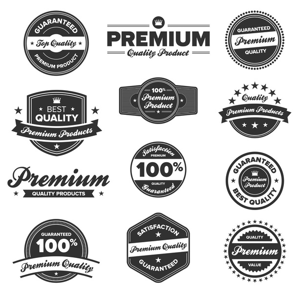 Etiquetas de calidad premium
 - Vector, Imagen