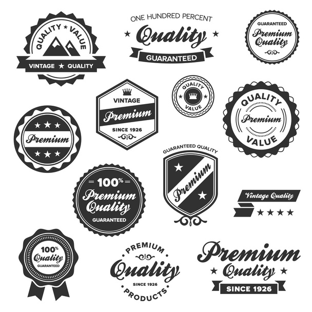 Vintage premium badges - Vector, Image