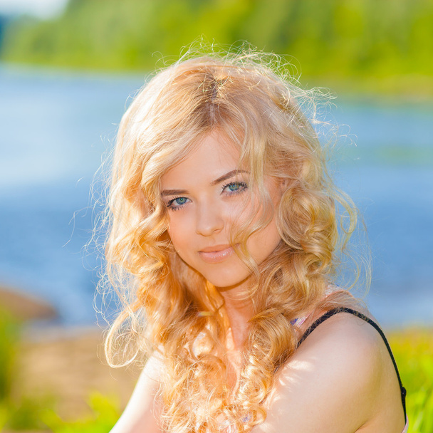 Romantic and mysterious blonde girl - Photo, Image