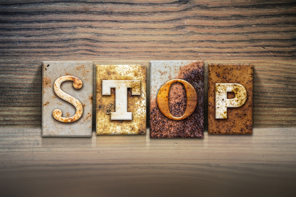Stop Concept Letterpress thème
 - Photo, image