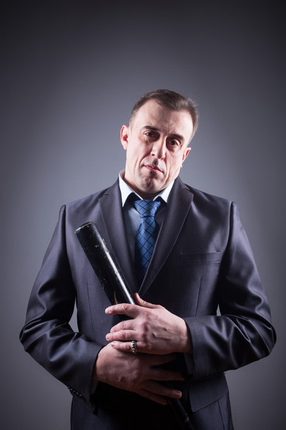 male gangster with baseball bat - Foto, Imagen