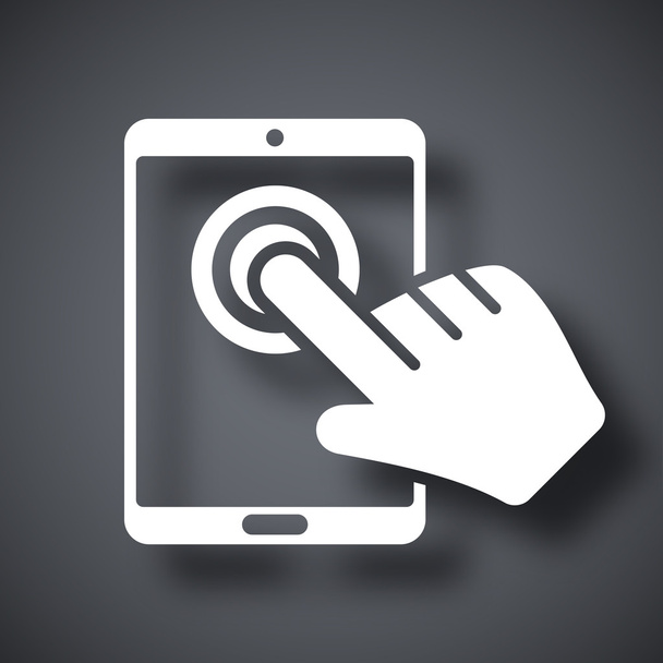Touch screen tablet icon - Vector, Image