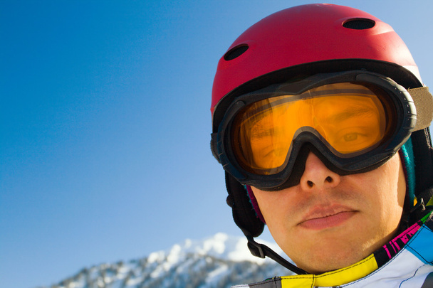 Sport férfi havas hegyek - Fotó, kép