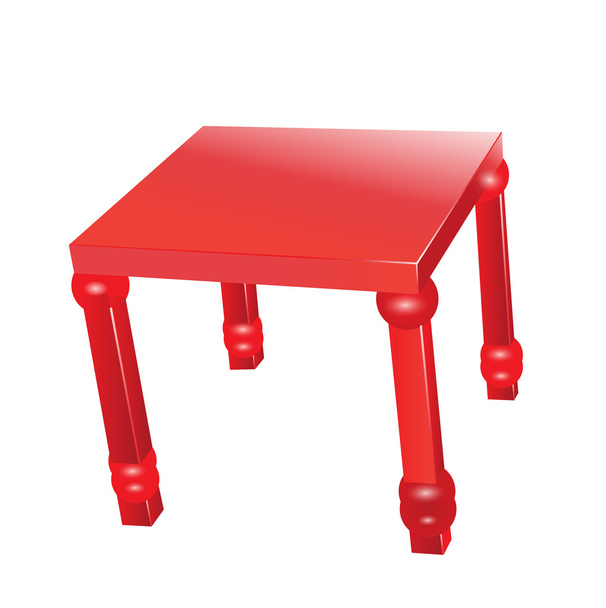 Mesa de café rojo
 - Vector, Imagen
