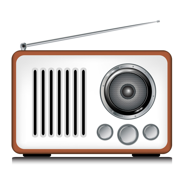 Retro radio player - Vektor, obrázek