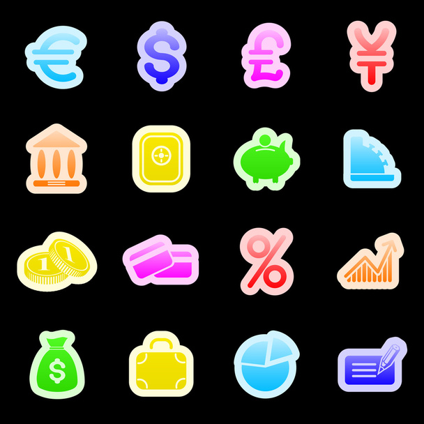 Money icons - Vector, Image
