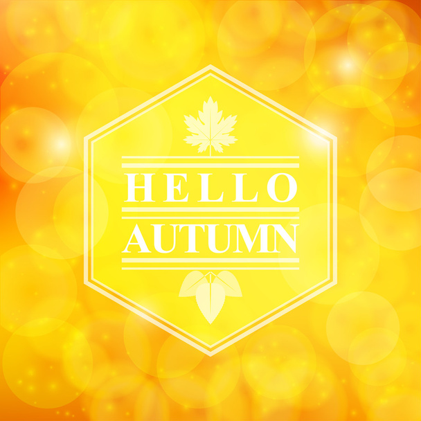 Autumn yellow background - Vector, Image