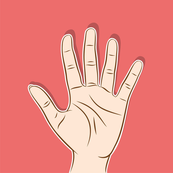 open hand or five finger - Wektor, obraz