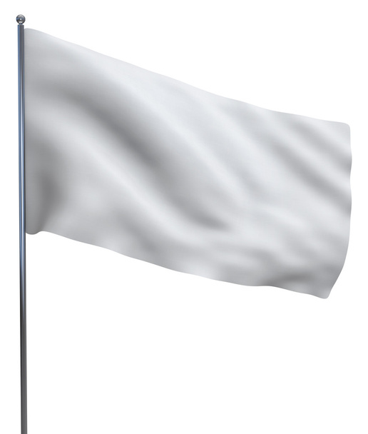 Fehér zászlót integetett - stock kép - Fotó, kép