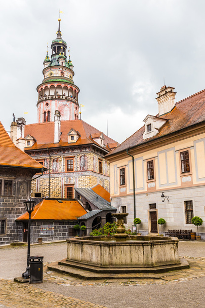 Square on the castle-Cesky Krumlov, Czech Republic - Fotó, kép