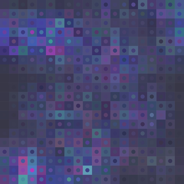 Kleurrijke mozaïek achtergrond met vierkanten en cirkels - Vector, afbeelding