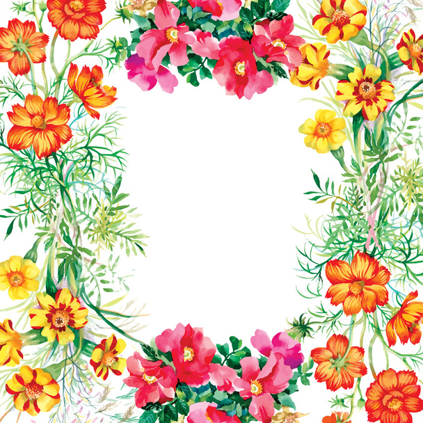 floral frame pattern - Vektor, kép