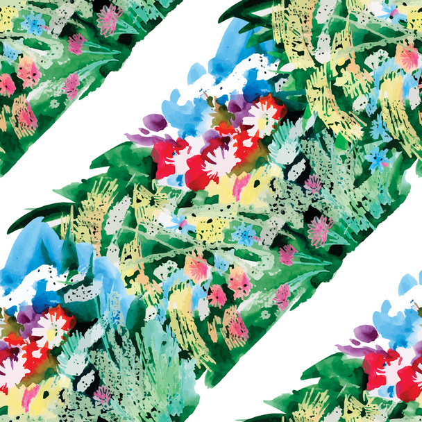 garden pattern with flowers - Vector, afbeelding