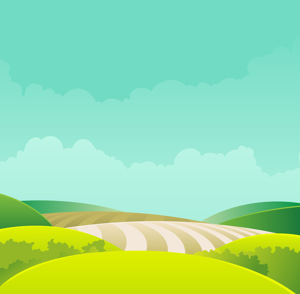 Сельский пейзаж - Вектор,изображение