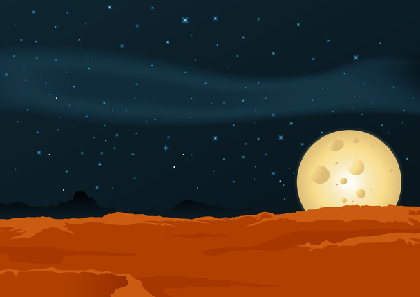 Lunar Desert Landscape - Vector, Image