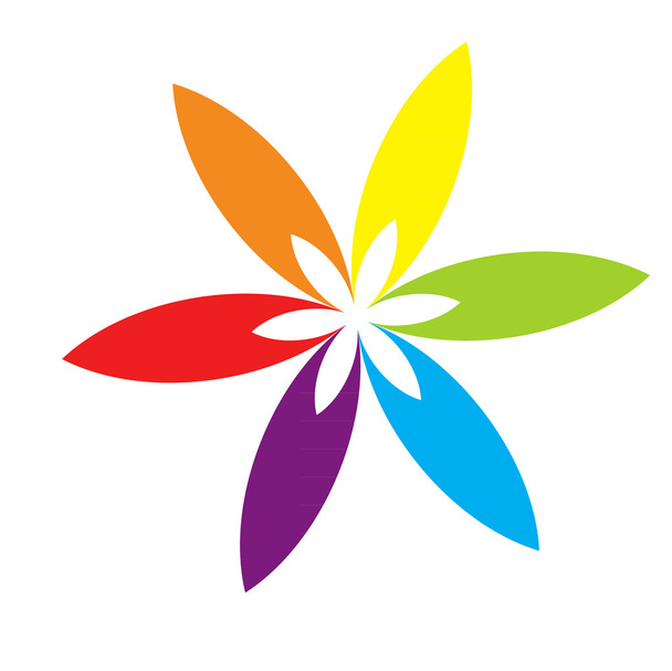 Pétalas de flores arco-íris
 - Vetor, Imagem