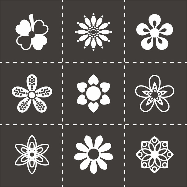 Ensemble d'icônes Fleurs vectorielles
 - Vecteur, image