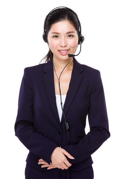 asian female customer services operator - Photo, Image