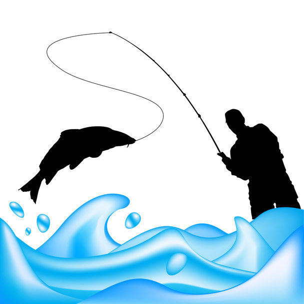 ψαράς διάνυσμα - Διάνυσμα, εικόνα