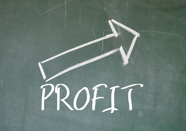 profit rise sign on blackboard - Photo, Image