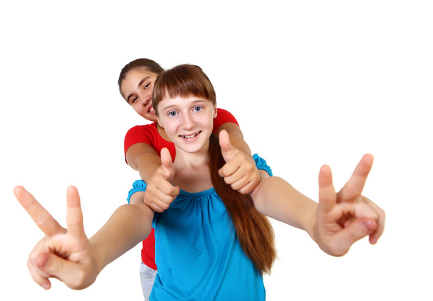 Two teenage girls together - Photo, Image