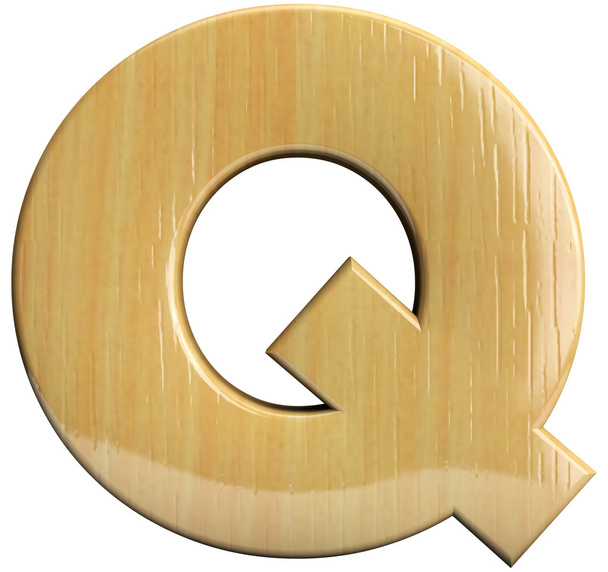 drewniane litery q - Zdjęcie, obraz