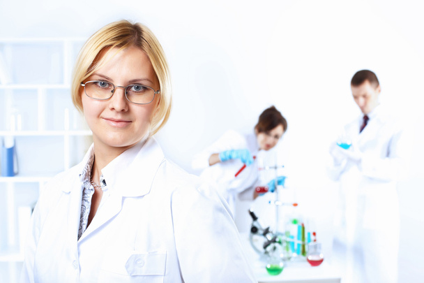 Scientists in laboratory - Fotoğraf, Görsel