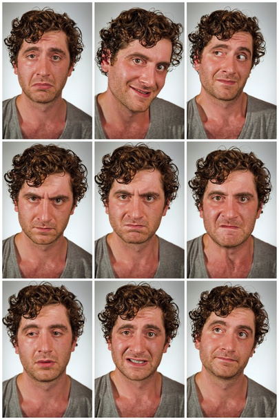 Valós személy arc-kifejezések - Fotó, kép