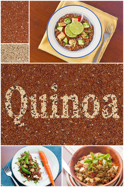 Quinoa-Salat-Collage - Foto, Bild