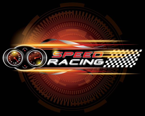 Speed racing s rychloměr pojem vektor - Vektor, obrázek