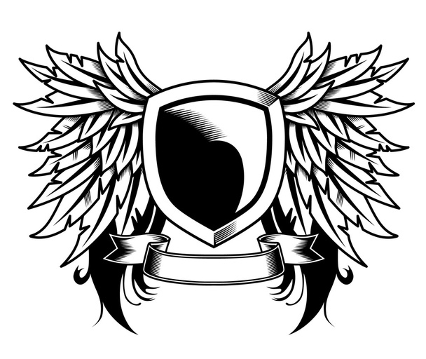 Heraldic shield design - Vector, Image