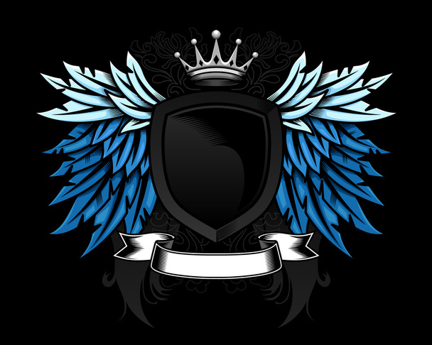 Diseño de escudo heráldico
 - Vector, imagen