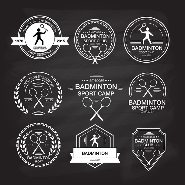 Set of different logotype templates for badminton.  - Vector, Image