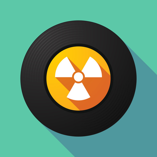 Vinyl record with a radio activity sign - Vector, Image
