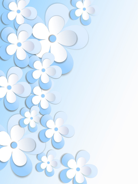 vector background with flowers - ベクター画像