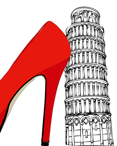 Pisa Kulesi altında moda - Fotoğraf, Görsel