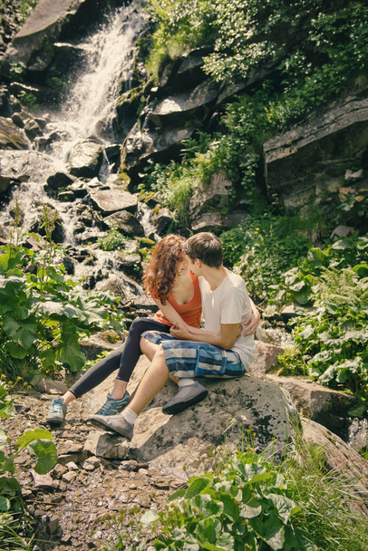 Happy couple enjoying beautiful nature - Photo, Image