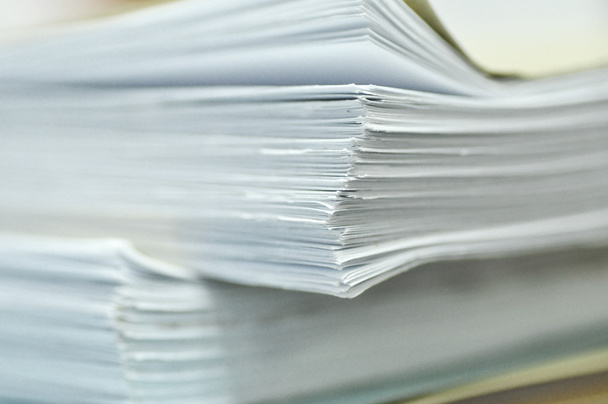 Close Up Stack Of Papers - Photo, Image