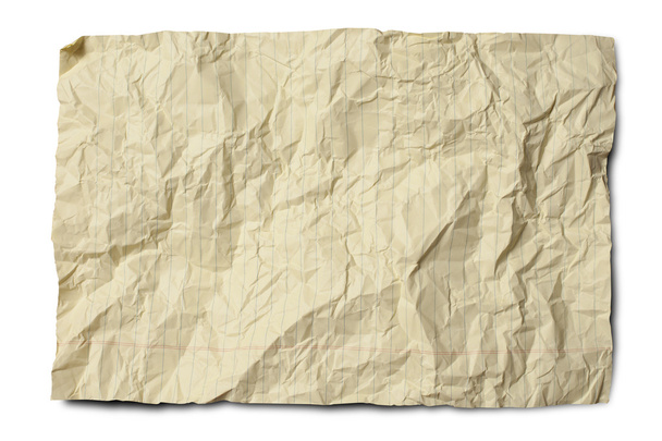 Crumpled Yellow Legal Paper - Photo, Image