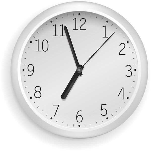 White clock - Vector, Image