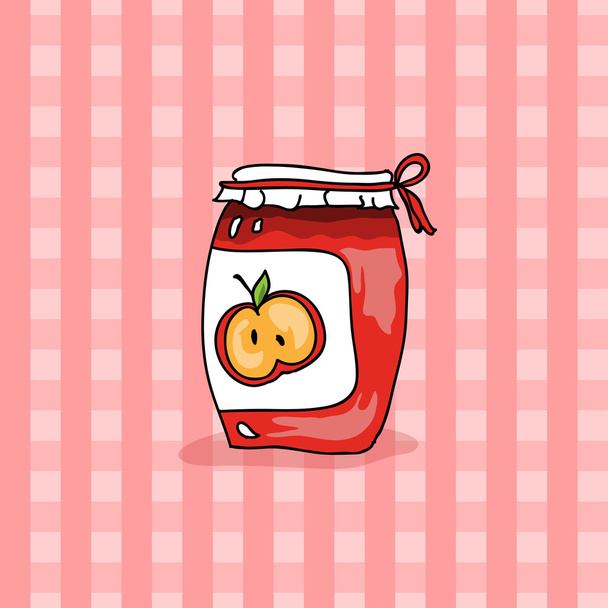 Червоний Jam jar
 - Вектор, зображення