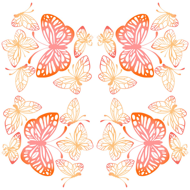 Background seamless vector butterfly - Vektor, obrázek